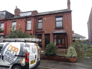 Damaged tiles on Leeds roof