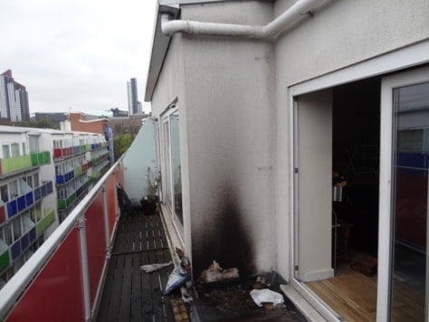 City centre roof fire in Leeds